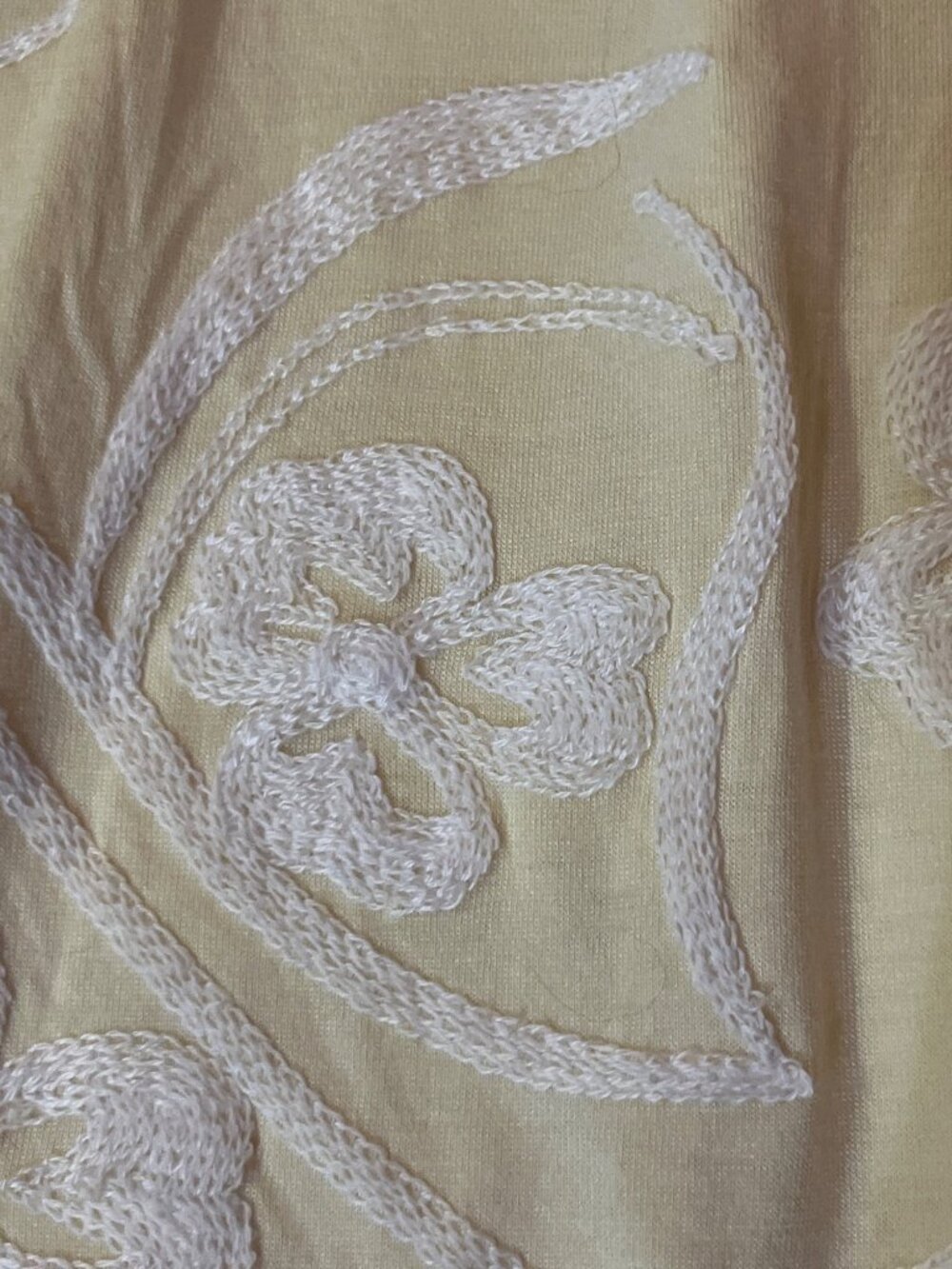 Liv Los Angeles Top Womens 1X NWT Yellow Embroidered Crochet Boho Blouse - Picture 5 of 13